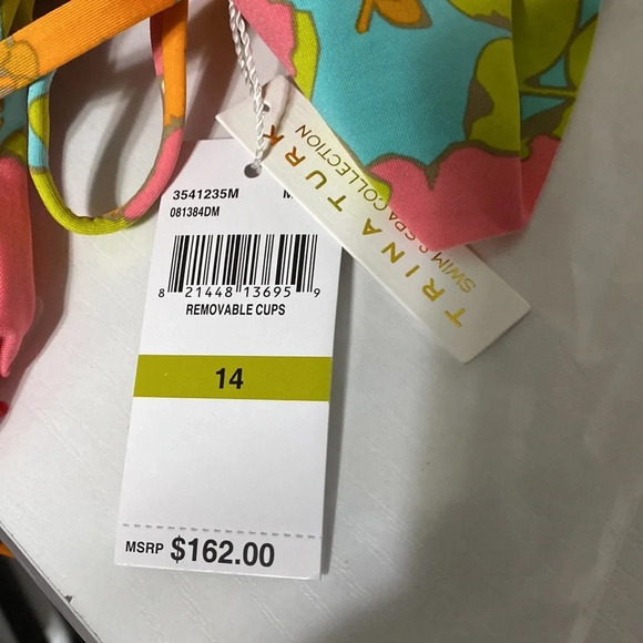 TRINA TURK NEW Playa De Flor One-piece Swimsuit Size 14 - Picture 6 of 6